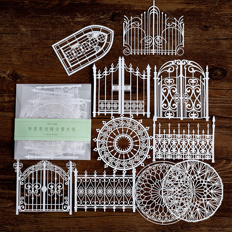 Alice Tea Party Stickers – Whimsical Scrapbooking & Journaling Decorations - ViktaShop