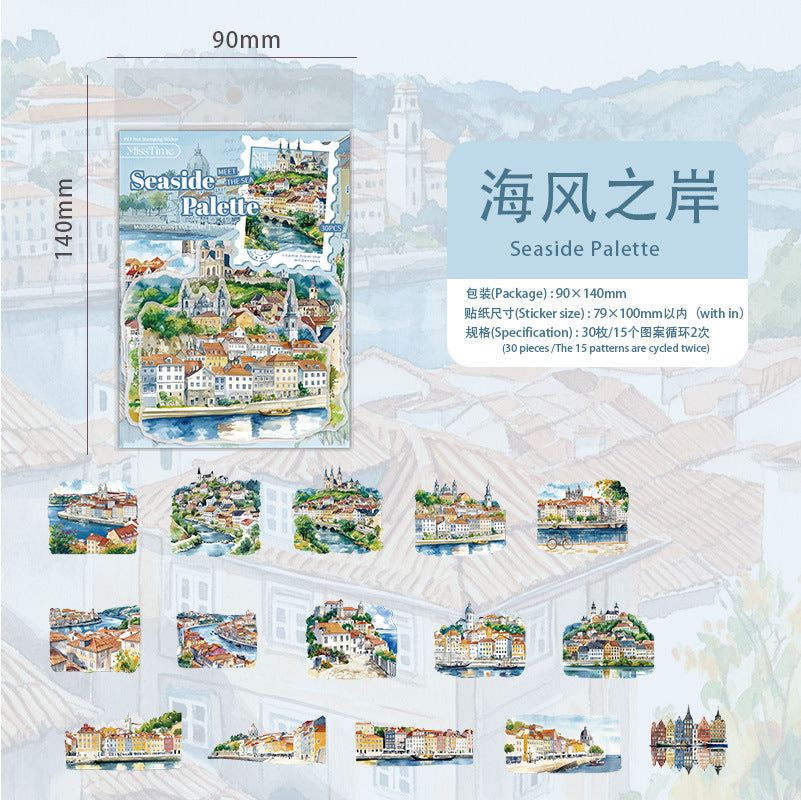 Pet Sticker Pack Scenery Collection Series 30 Pieces