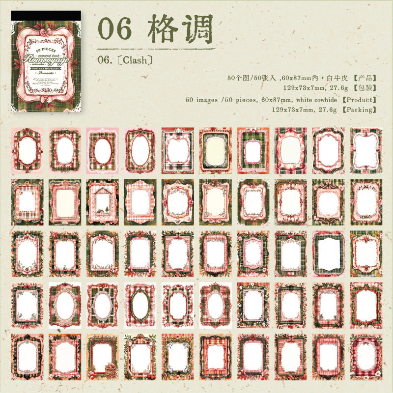 Romantic Travel Material Paper - Purple Rhyme - 50 pcs - ViktaShop