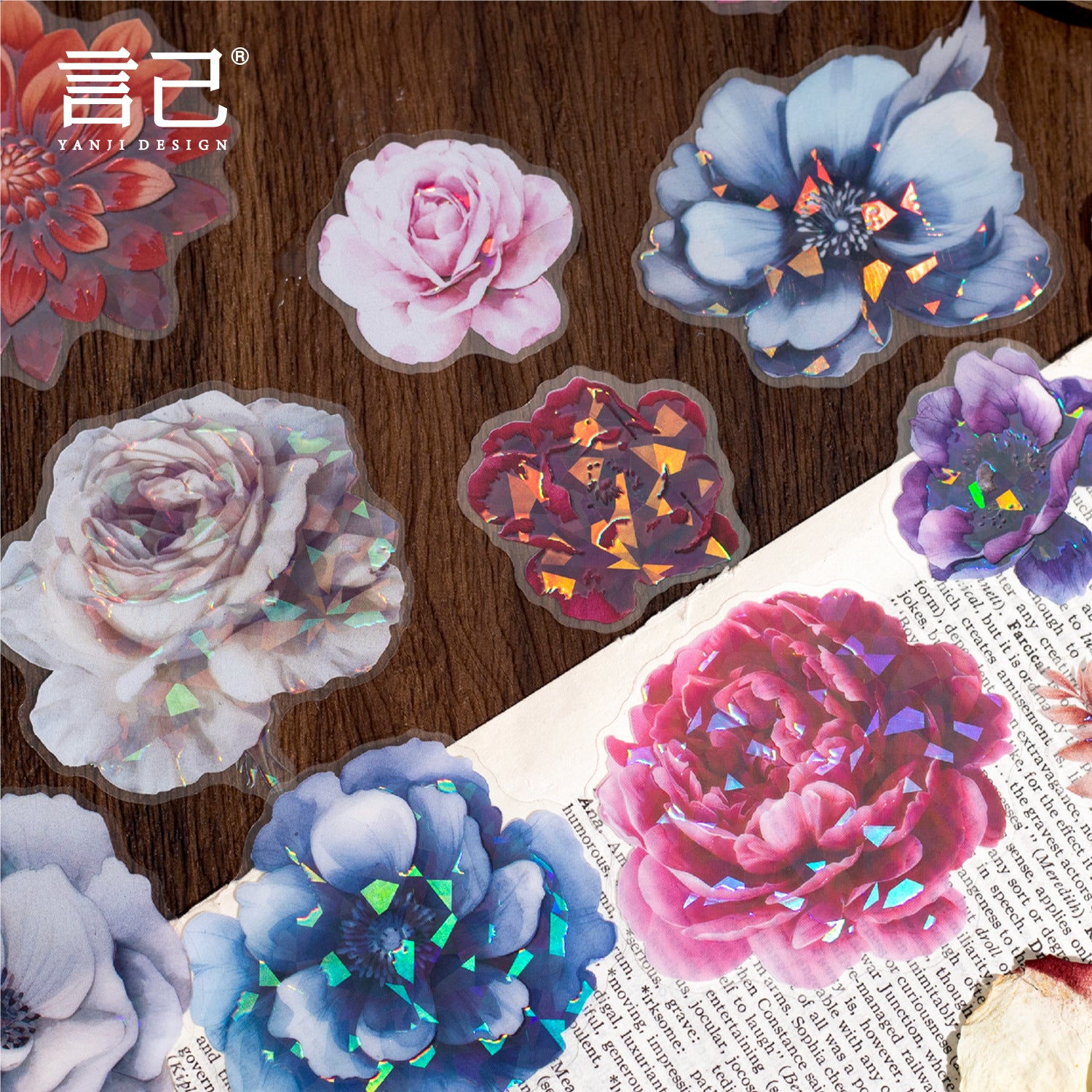 Garden Series PET Material Sticker Pack – Flower Narrative, 20 Pcs - ViktaShop