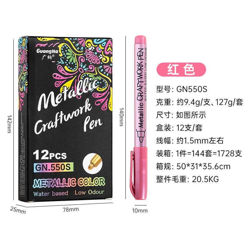 Color Metal Pen Set - Hard Tip Art Marker - ViktaShop