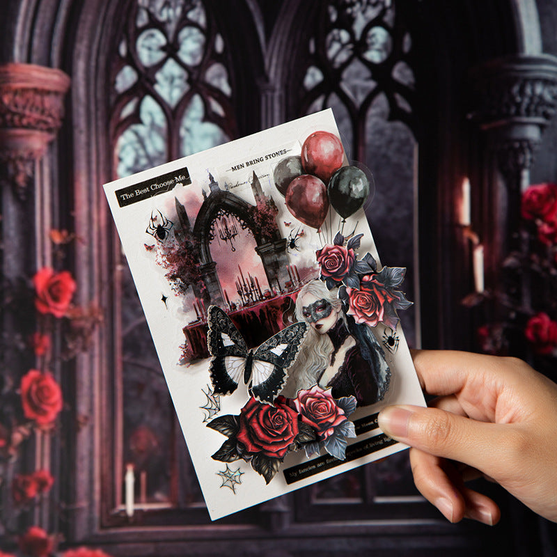 Gothic Ball Series Retro European Dark Figure Stickers, 4 Options - ViktaShop