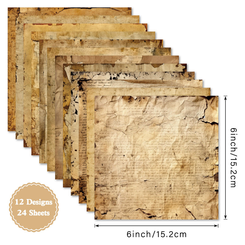 Paper Scraps Background Paper – Single-Sided, 24 Sheets - ViktaShop
