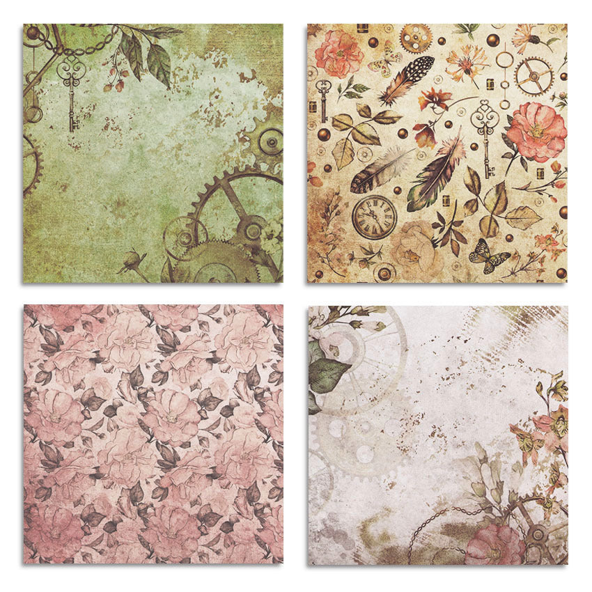 Mystic Voyage Album Scrapbook Junk Journal Pattern Paper - 24 Sheets - ViktaShop