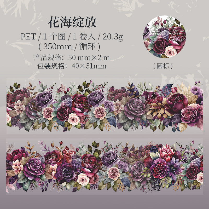 PET Tape - Flower Four Seasons Series, 350mm - ViktaShop