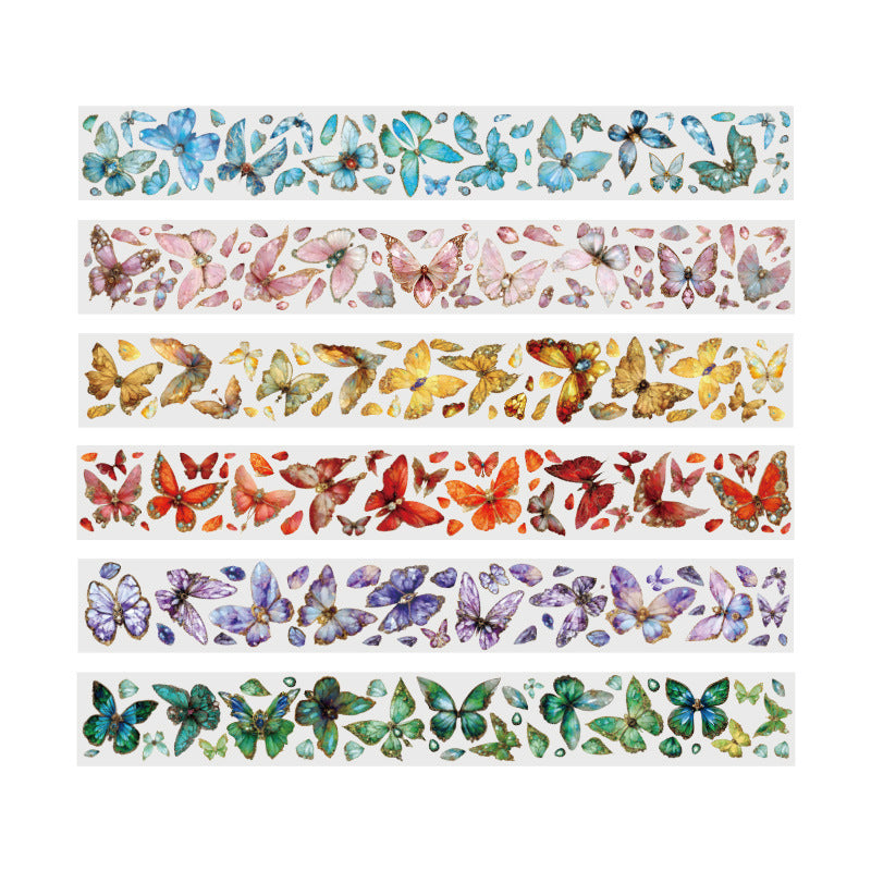 Butterfly Dance Tape – PET Landscape Stickers Roll - 2m - ViktaShop