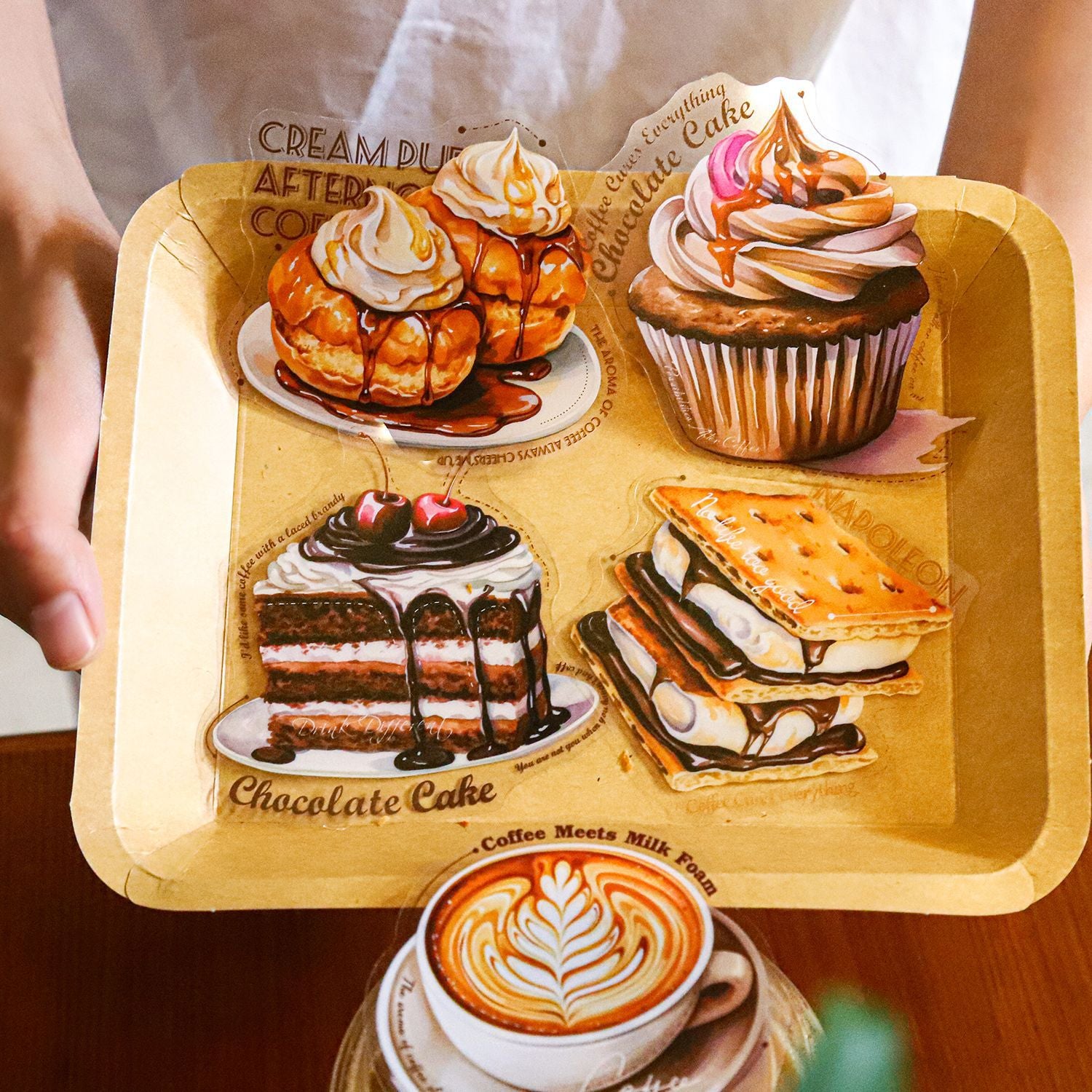 Full Cup Coffee Large Size PET Sticker - ViktaShop