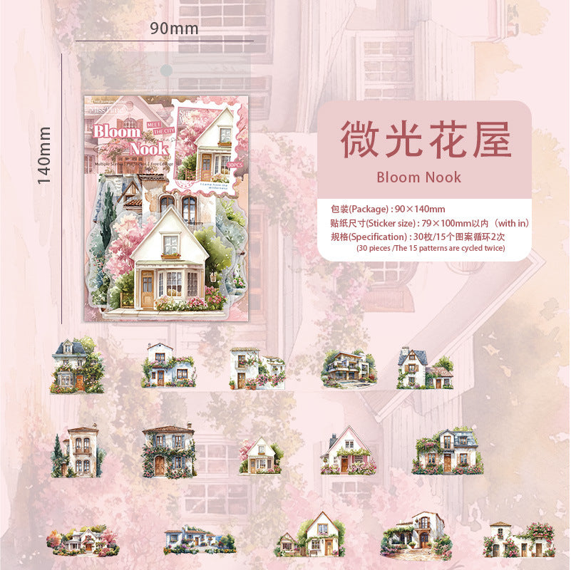 Pet Sticker Pack Scenery Collection Series 30 Pieces