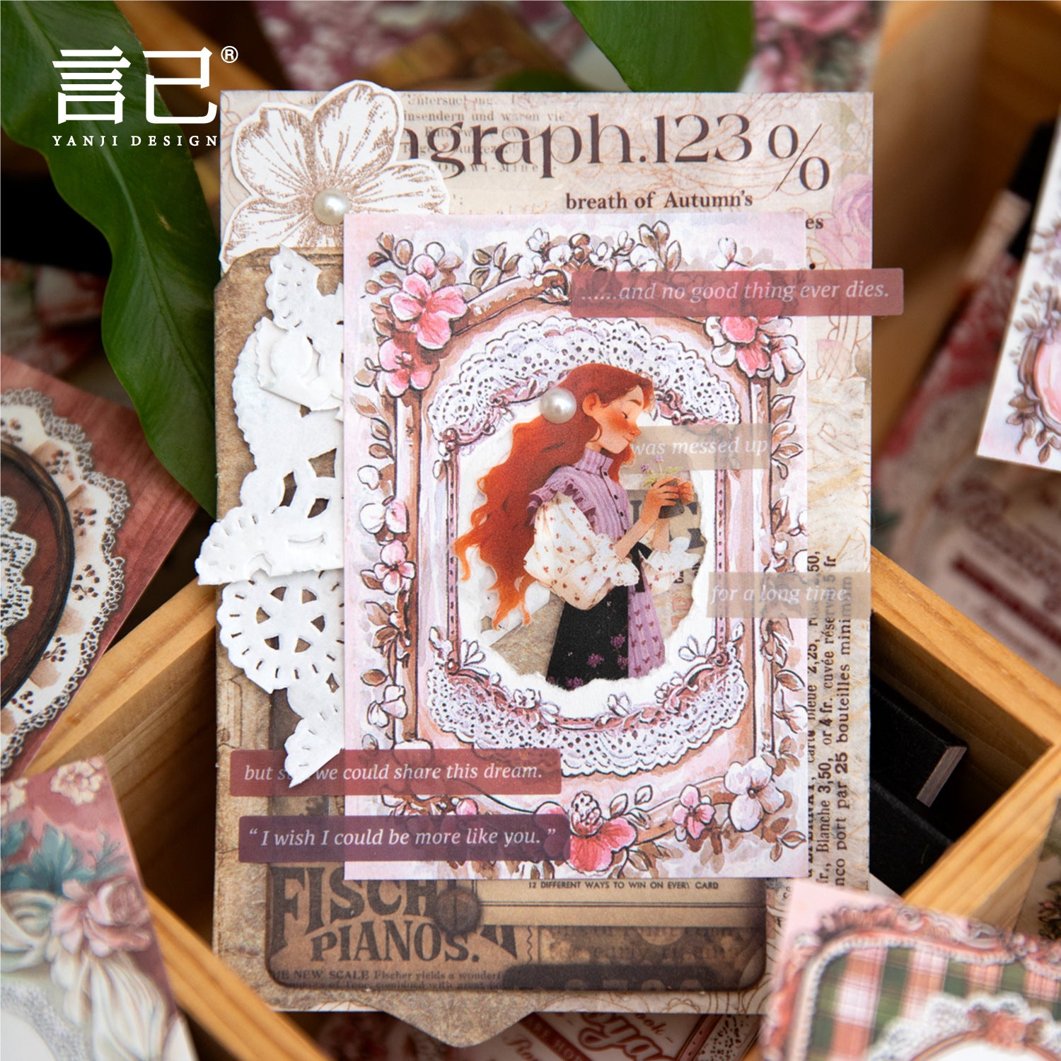 Romantic Travel Material Paper - Purple Rhyme - 50 pcs - ViktaShop