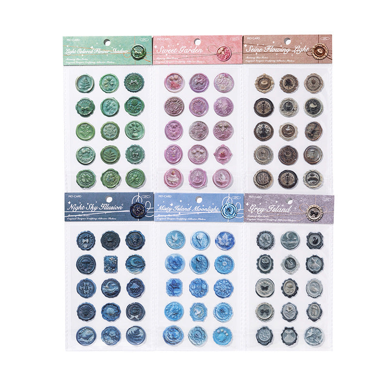 Memory Box Series Paint Glue Stickers, Retro Hand Account, 6 Options - ViktaShop