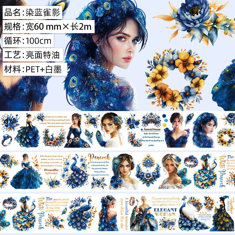 Cloud Flower PET Tape – Wave, Island, Girl Character Series - ViktaShop