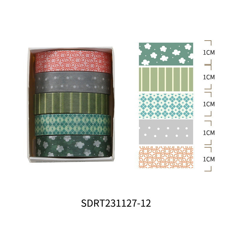 Salt Sunseeker Series – Retro Style Paper Washi Tape Set, 2m - ViktaShop