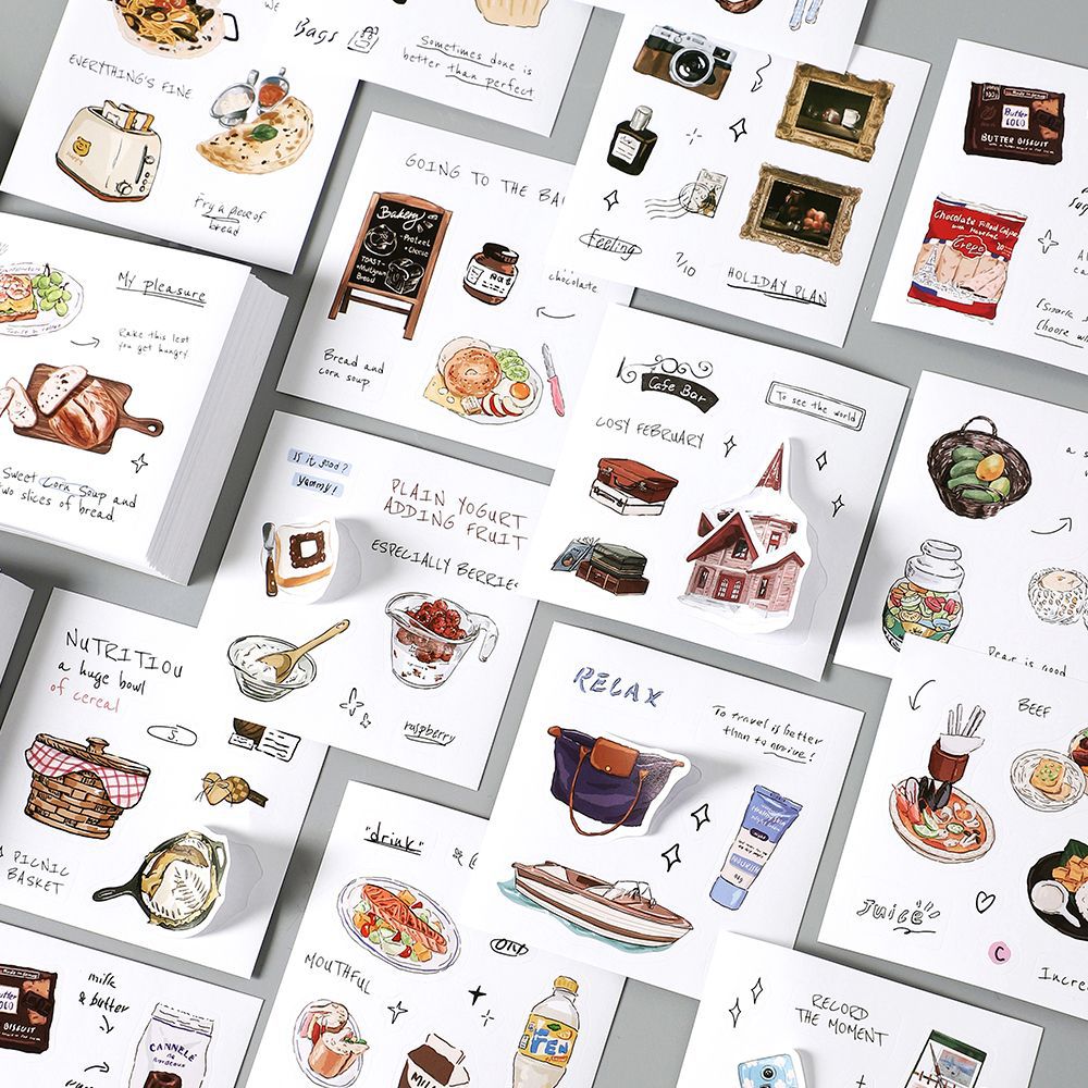 Mini Cut Film Sticker Book – Soft Time Series, 4 Options - ViktaShop