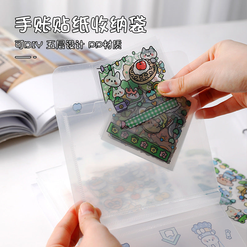A6 Large Capacity Multi-Layer Sticker Storage Folder - ViktaShop