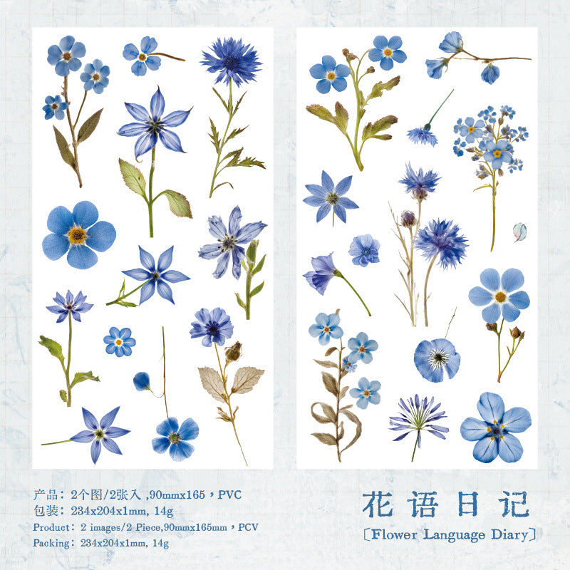 Romantic Series Transfer Stickers - Flower Themes - ViktaShop