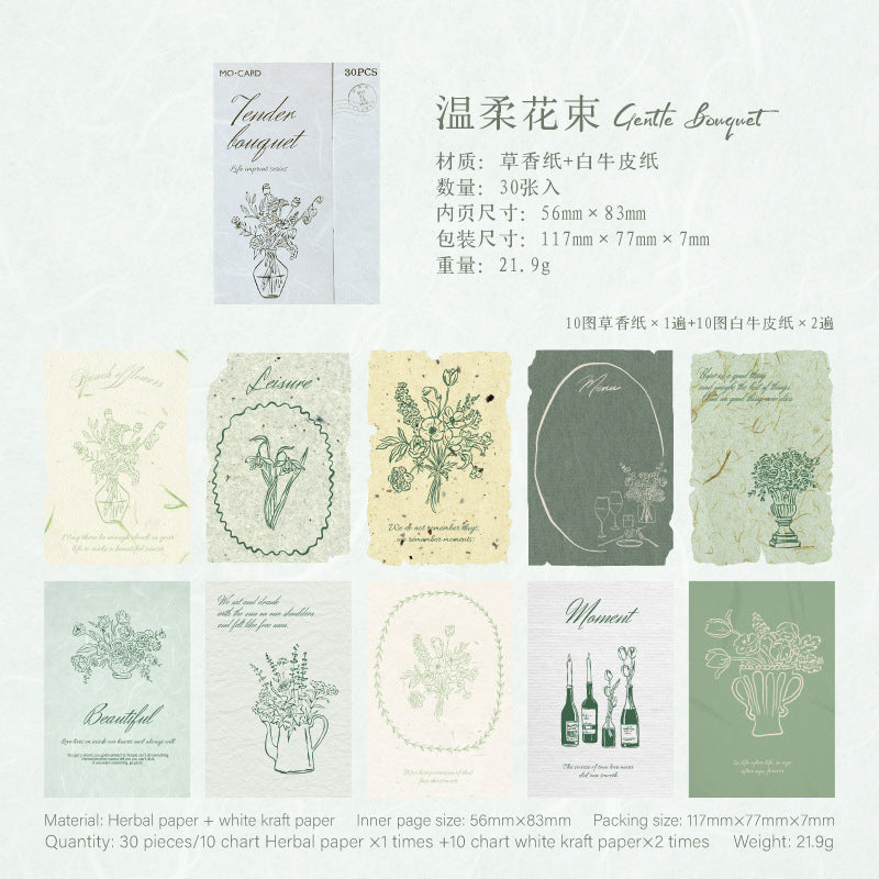 Material Stickers Life Imprint Series - 30 pcs - ViktaShop