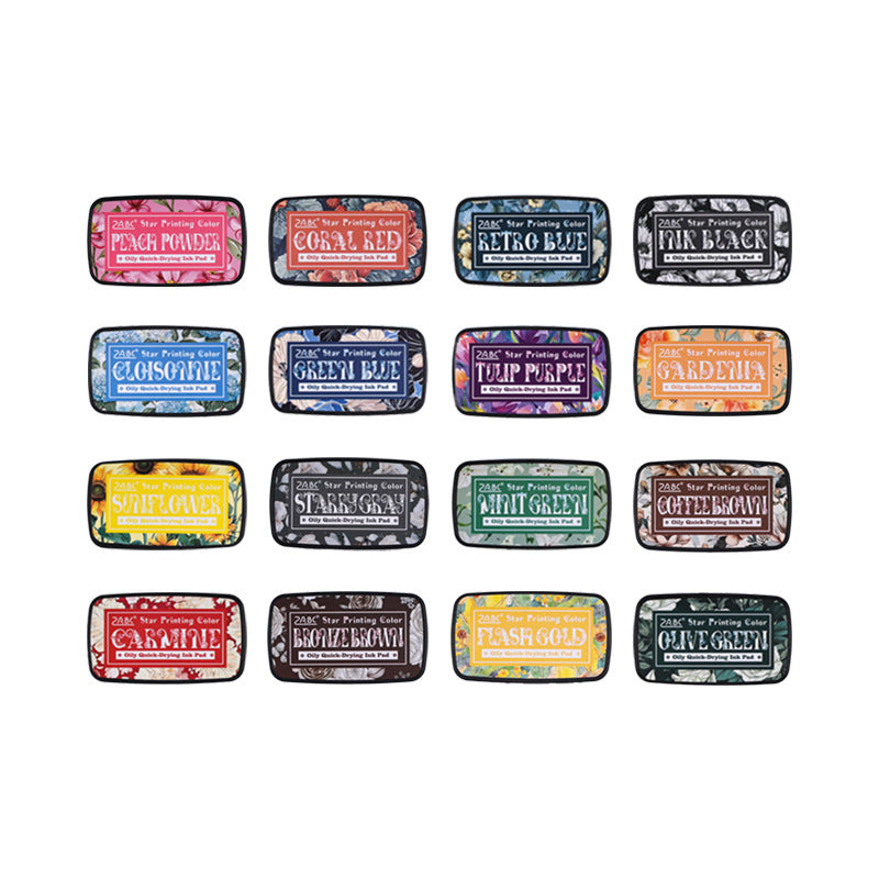 16-Color Star Print Oil Ink Pad - Retro Seal for Hand Accounts - ViktaShop