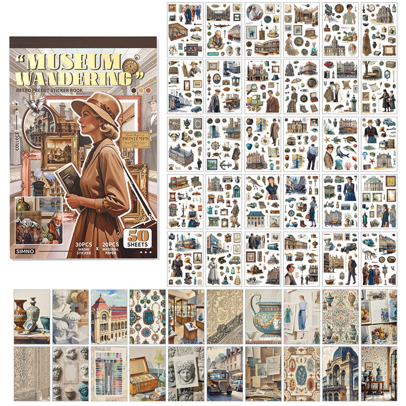 Dual-Material Sticker Book – Slow Life Series, 2 Options - ViktaShop