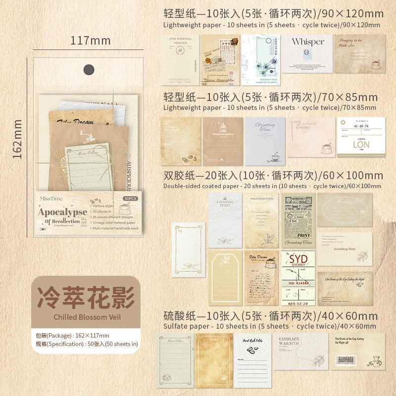 Memories Material Paper - Revelation Series, 10 Sheets - ViktaShop