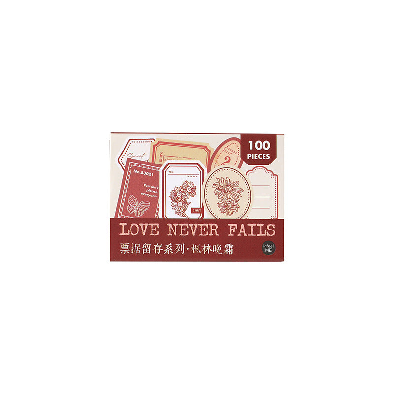 Retro Paper Sticker Pack – Border Label Bill Decoration Stickers, 4 Options - ViktaShop