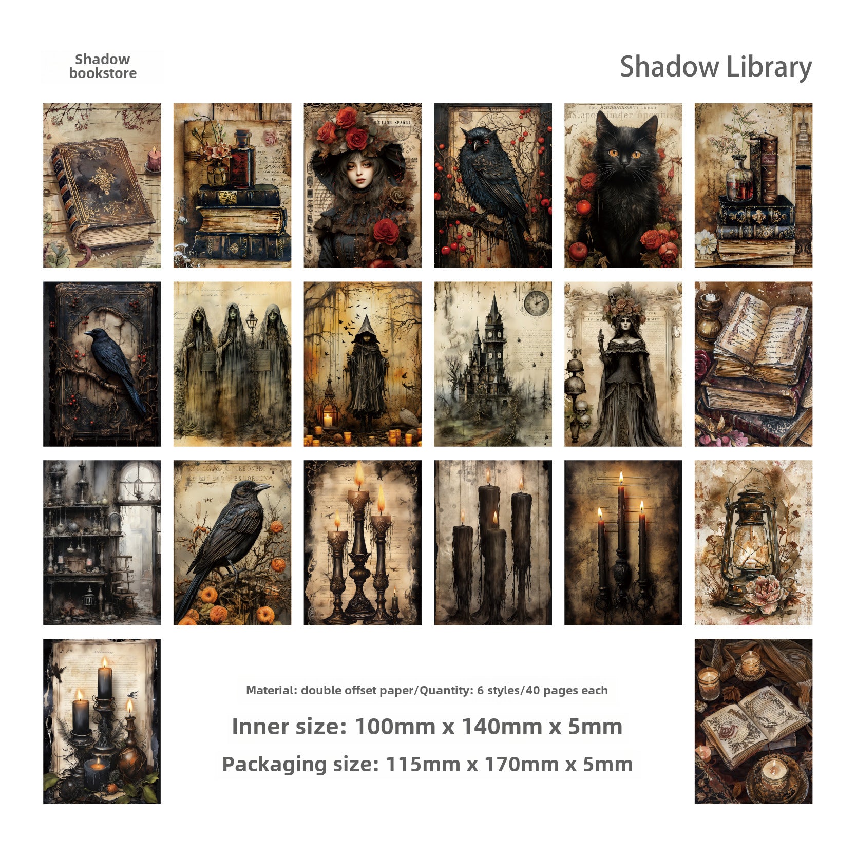 Gothic World Paper - Alice Themed - ViktaShop