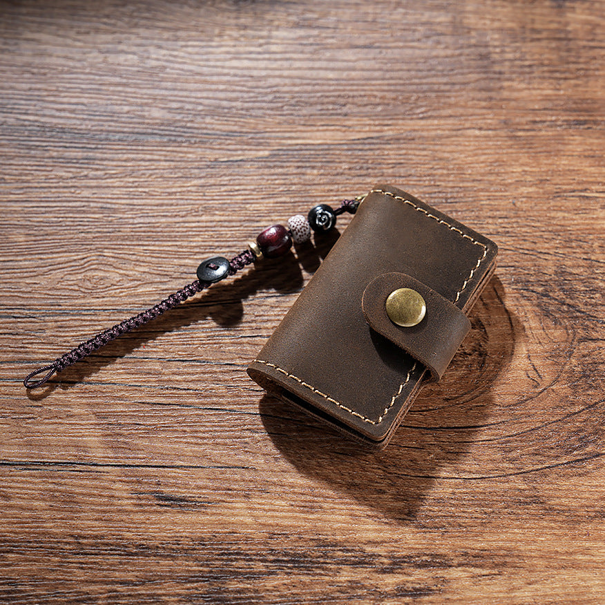Traveler’s Mini TN Notebook – Handmade Cowhide Pendant - ViktaShop