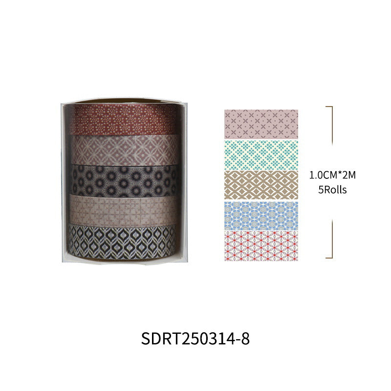 Message Series Washi Tape Set – Creative Background Design, 12 Options - ViktaShop