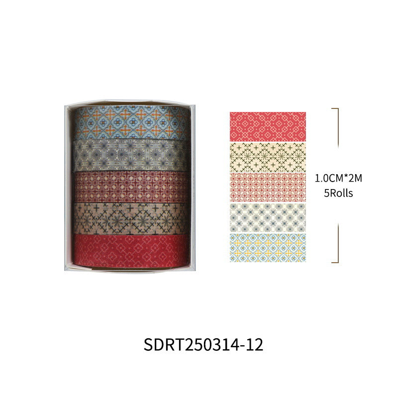 Message Series Washi Tape Set – Creative Background Design, 12 Options - ViktaShop