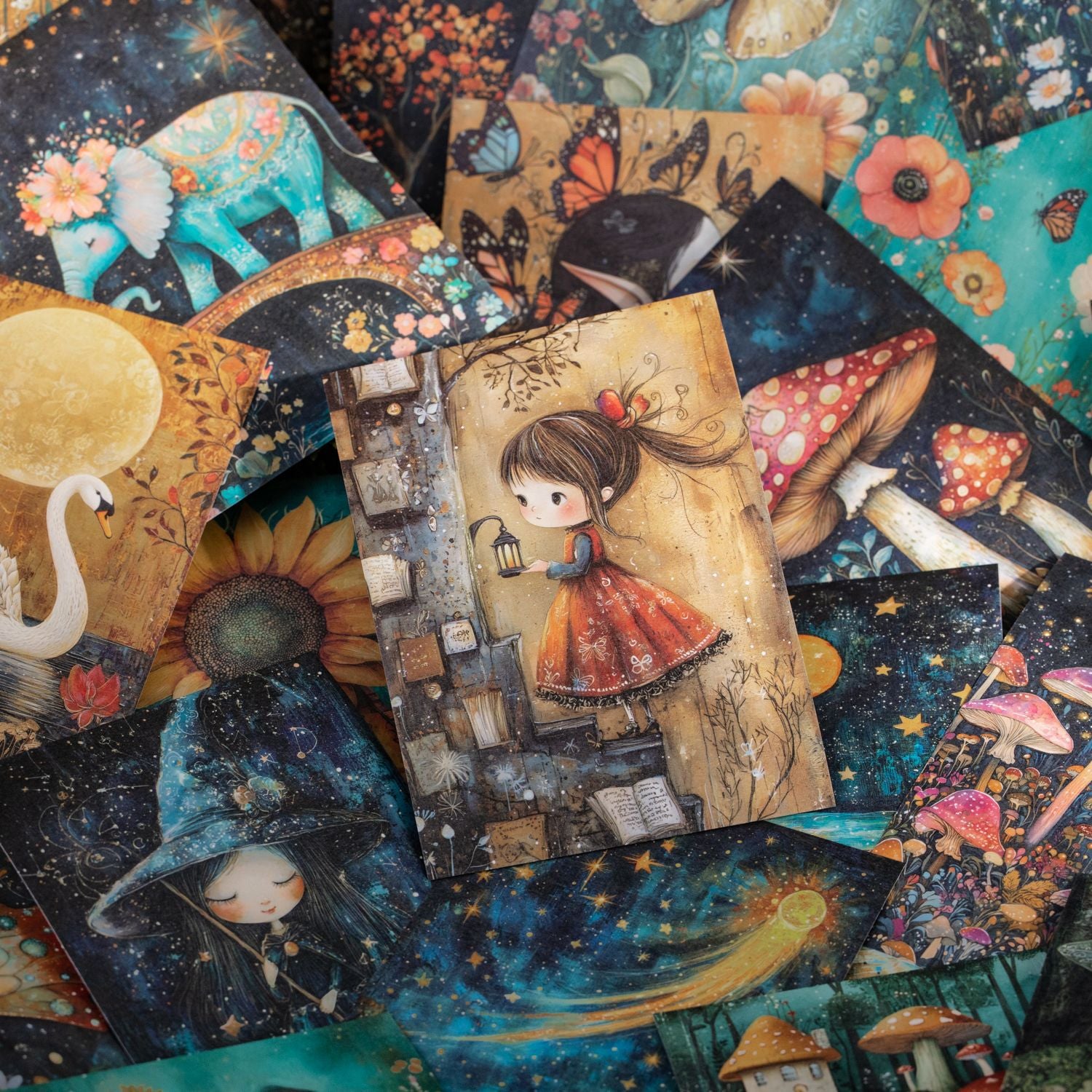 Fairy Tale Whisper Series Retro Material Stickers 6 Styles 10 psc