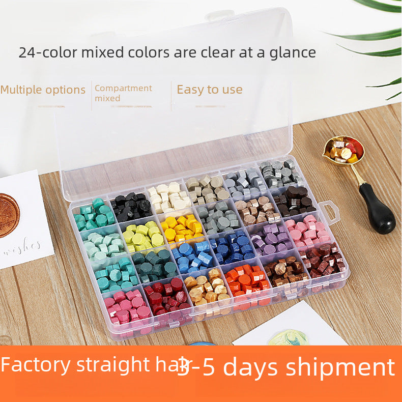 Vintage Transparent Fire Paint Wax Granules Set with Gold Powder - ViktaShop