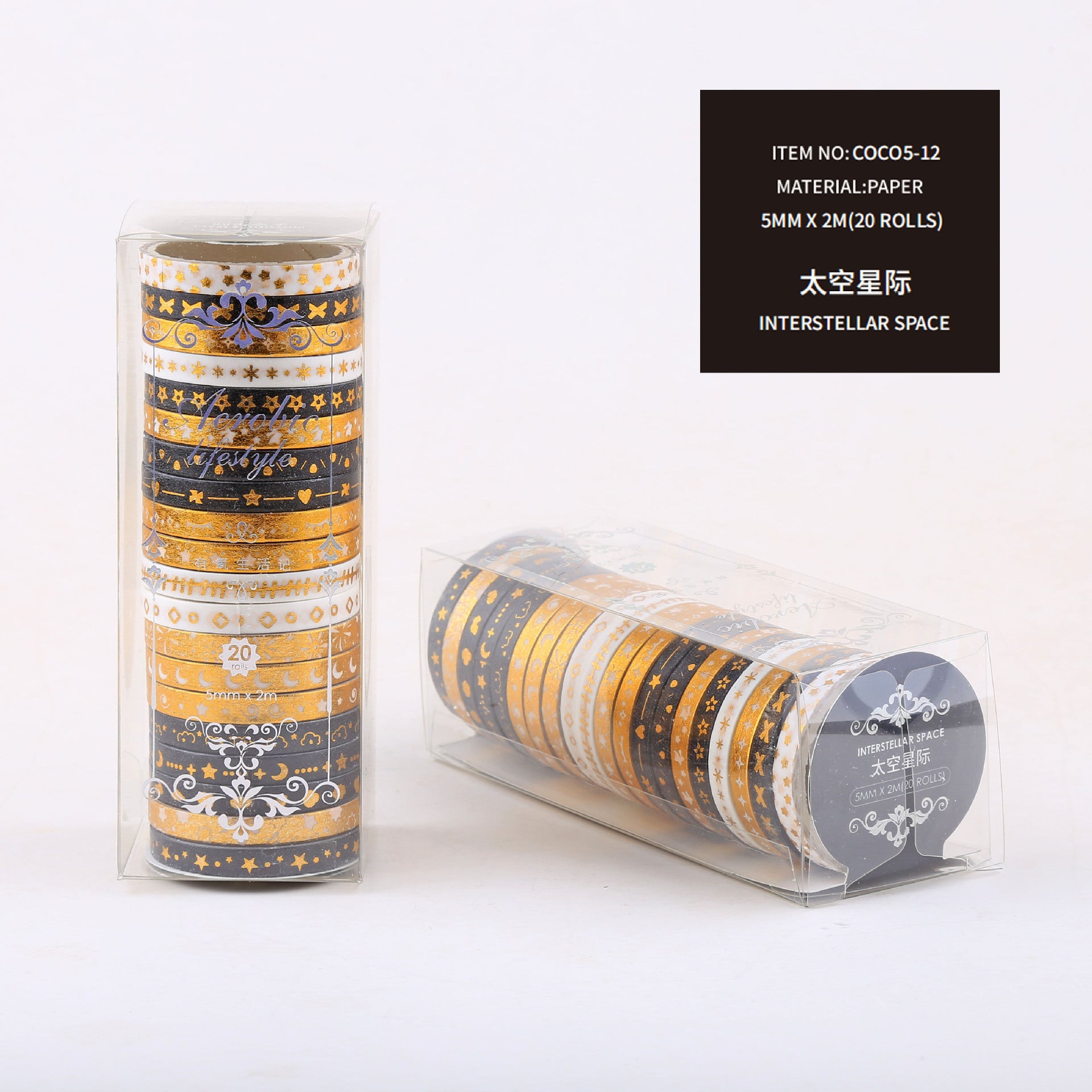 Aerobic Life Series Bronzing Paper Tape – 20 Rolls - ViktaShop