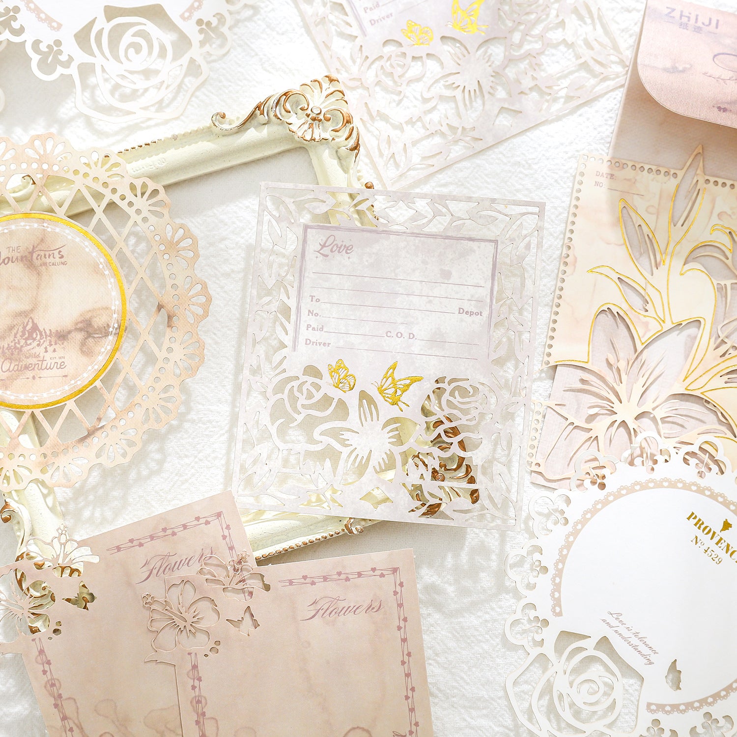 Paper Trace Decorative Notes - Flower House Dream Series, 10 Pcs - ViktaShop