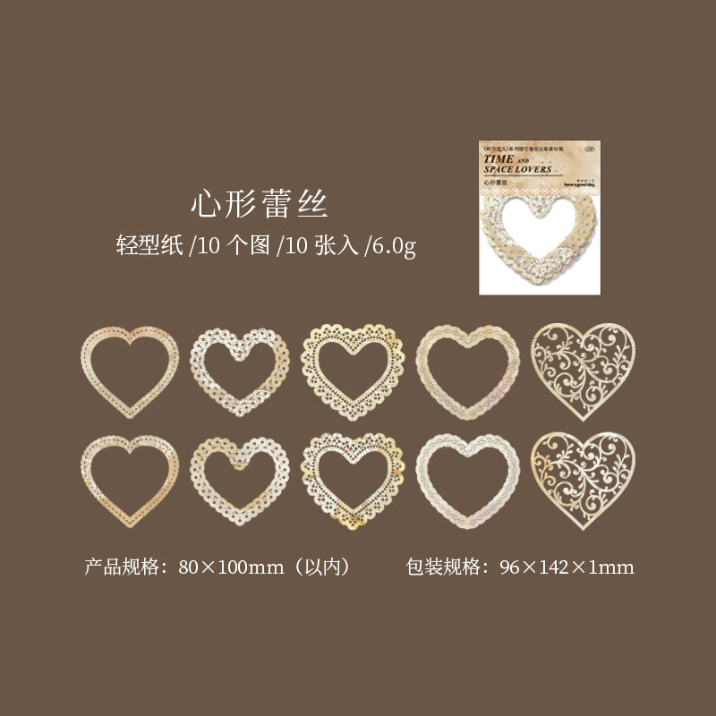 Wonderful Day Series Lace Hollow Frame Material Paper for Scrapbooking - ViktaShop