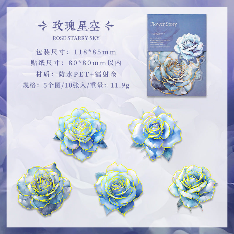 Flower Story PET Sticker pack 10 psc