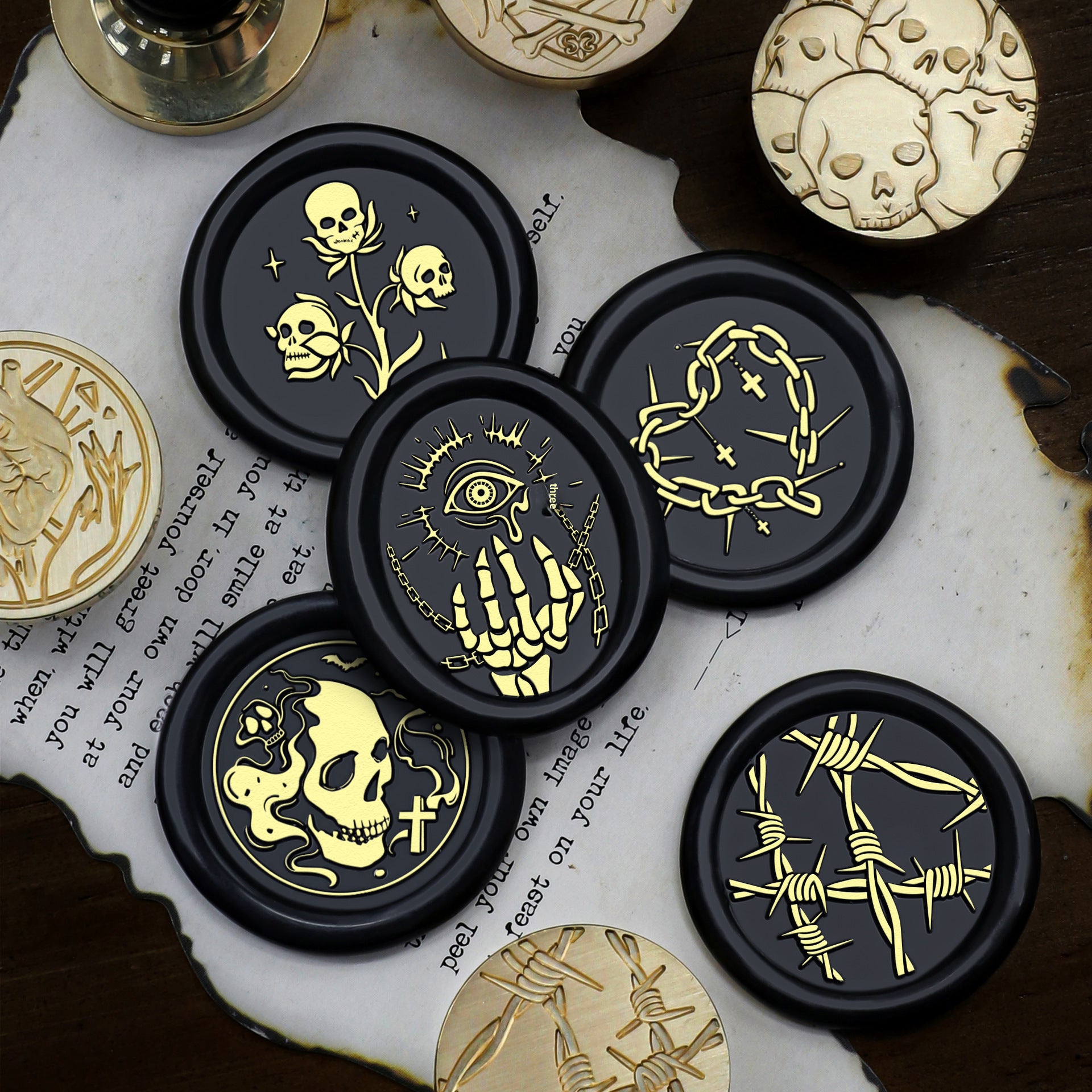 European Color Dark Series Fire Paint Wax Seal Collection - ViktaShop