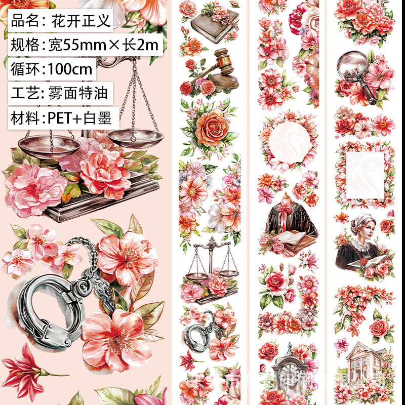 Maillard Character & Floral Matte PET Tape – 1 m - ViktaShop