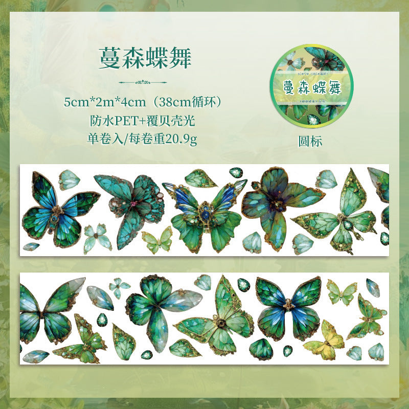 Butterfly Dance Tape – PET Landscape Stickers Roll - 2m - ViktaShop