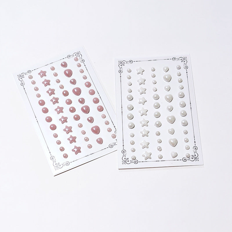 Love Star Ceramic & Pearl Stickers Decorative, 2 Pcs - ViktaShop