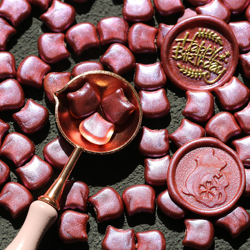 Cute Cat Head Wax Seal Set – Mixed Color Polarized Wax Grains - ViktaShop