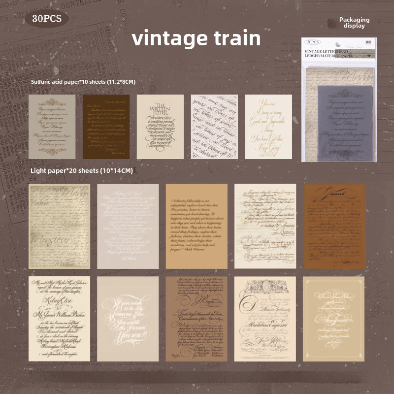 Retro Letterhead Material Paper, 4 Options - ViktaShop