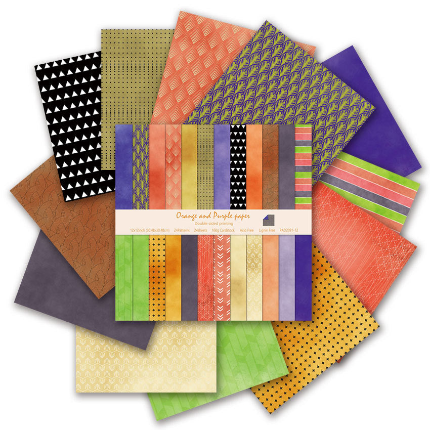 DIY photo album clip book junk journal hand account card background paper 12 inch double-sided pattern paper - ViktaShop