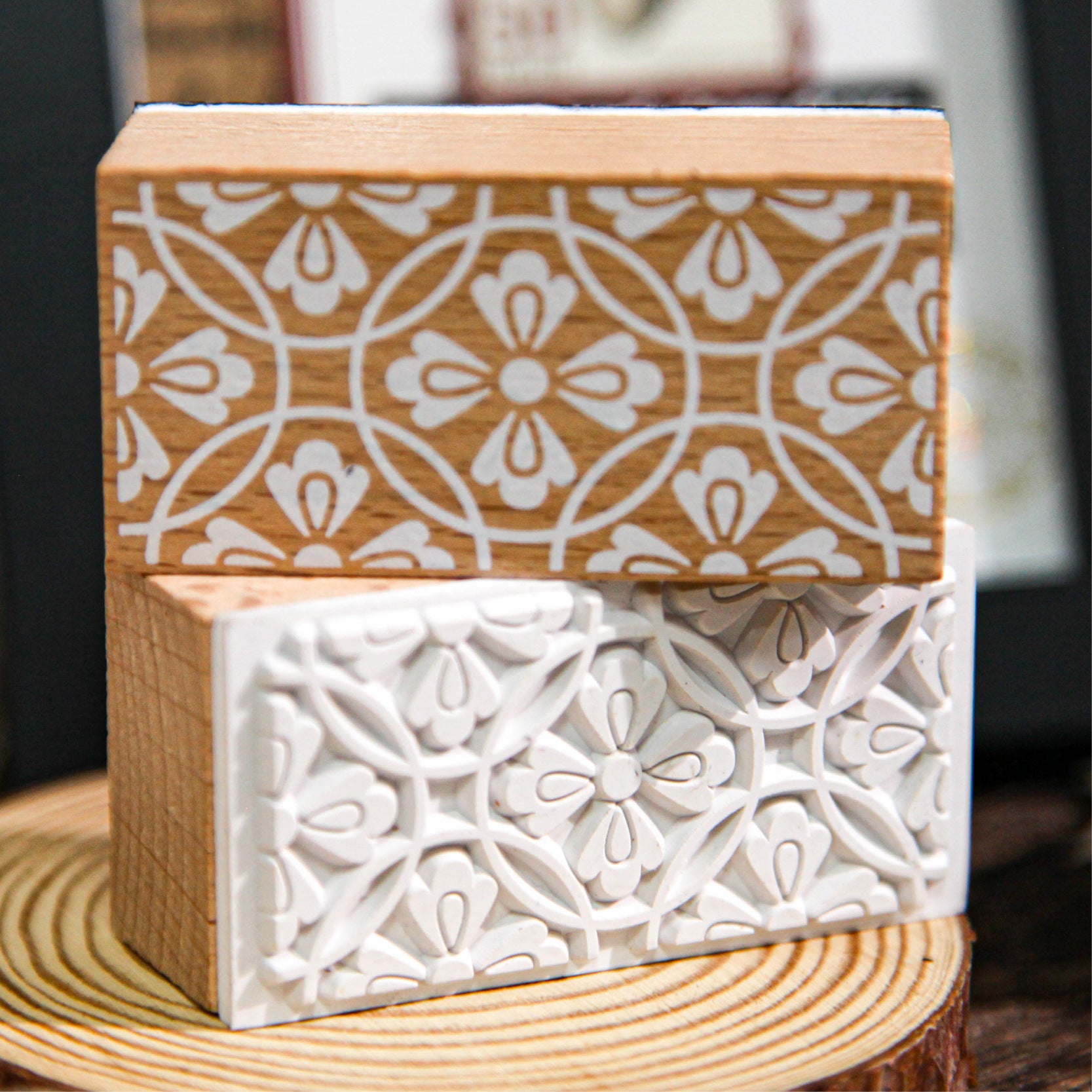 Wooden Hand Account Seal – Yee Pattern DIY Stamp, 6 Options - ViktaShop