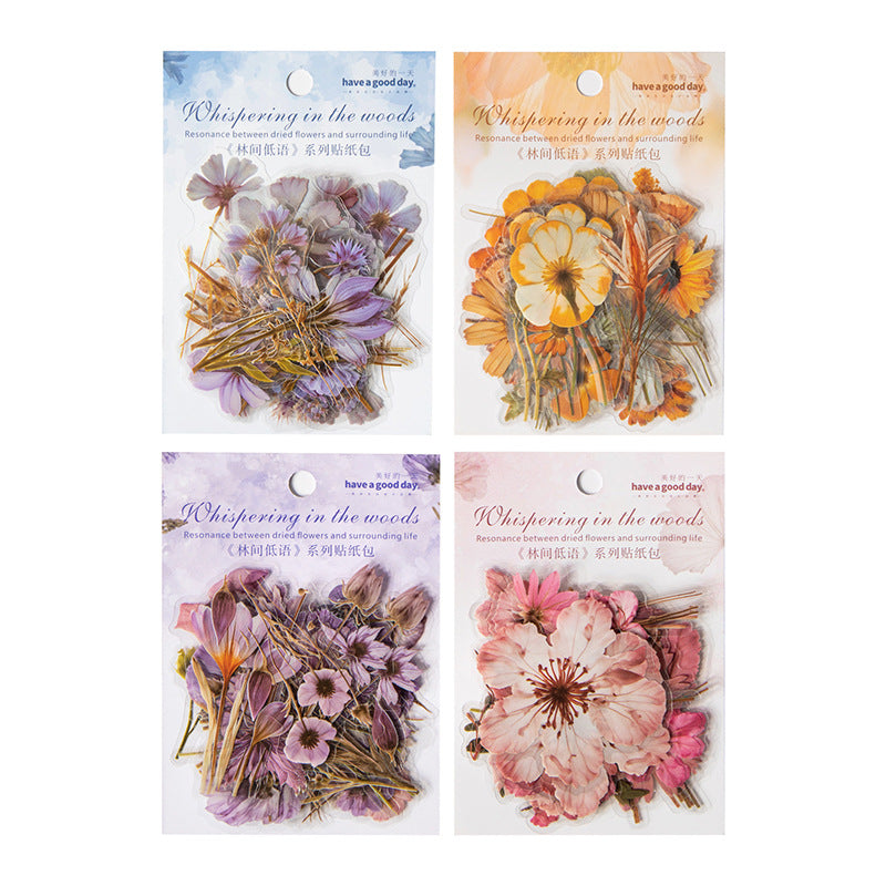 PET Sticker – Forest Whisper Retro Flower Series, 4 Options - ViktaShop
