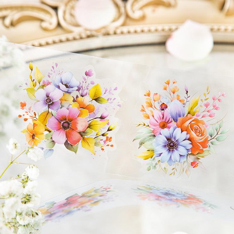 Vintage Flower PET Tape for Scrapbooking - ViktaShop