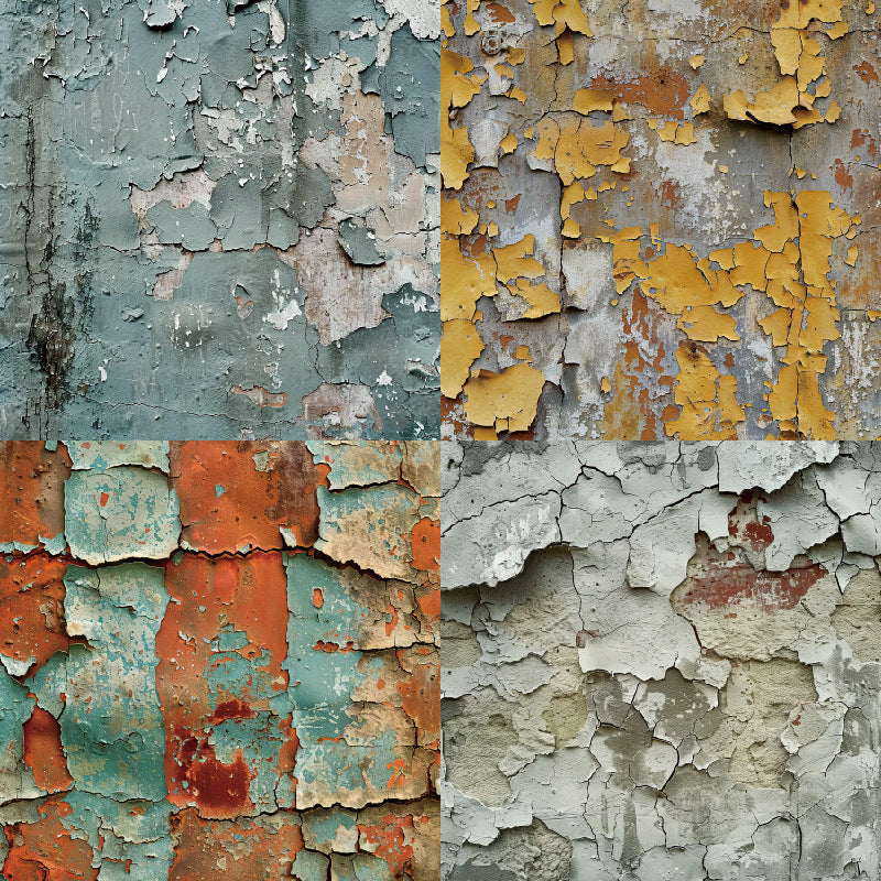 Peeling Paint Background Paper Single-Sided for Scrapbook - 24 Sheets - ViktaShop