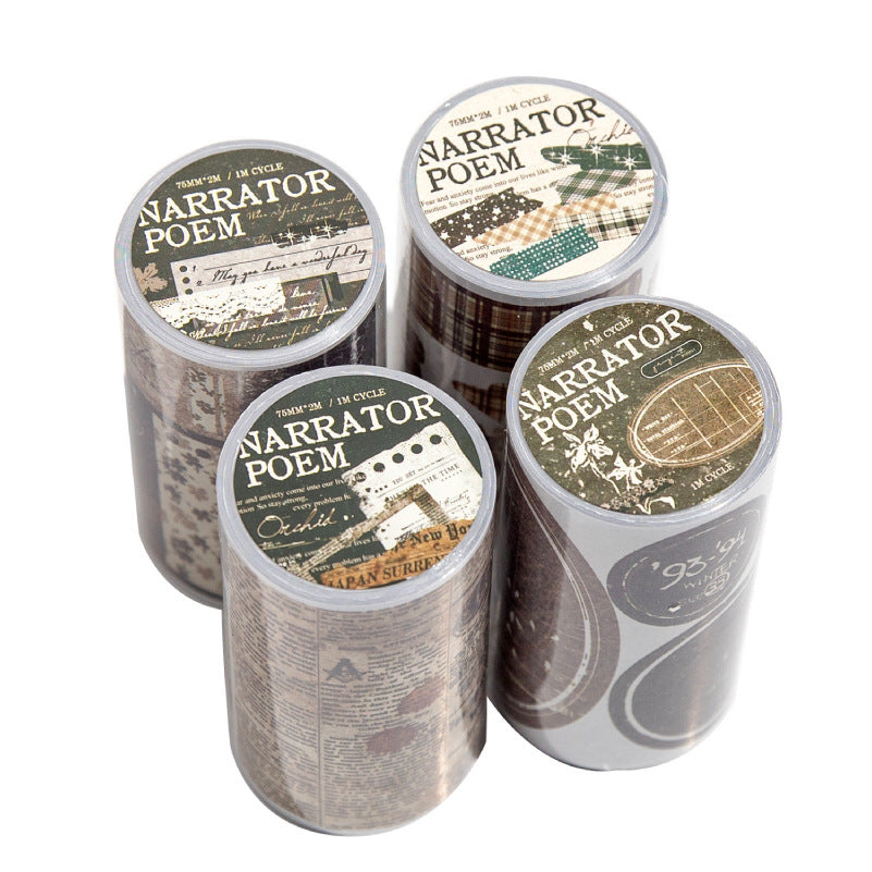White Leather Tape – Retro Ultra-Long Die-Cut Cycle Tape, 1m - ViktaShop