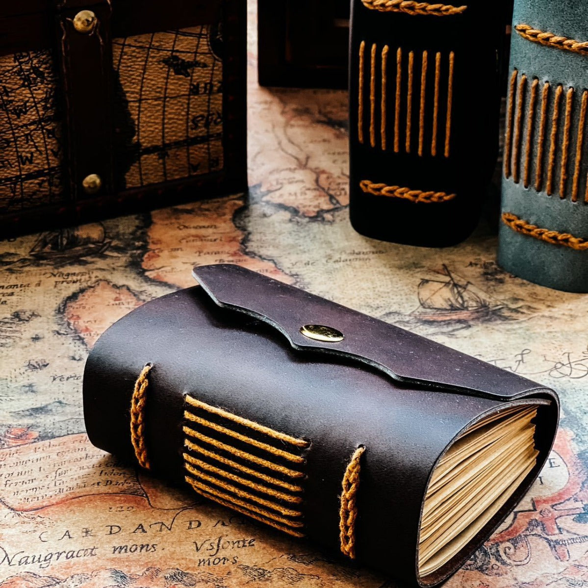 Handmade Cowhide Pocket Notebook – Retro Diary & Gift Journal, 3 Options - ViktaShop