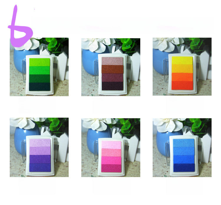 Rainbow Gradient Concave Waist Inkpad – Kids & Wedding Seal Use - ViktaShop