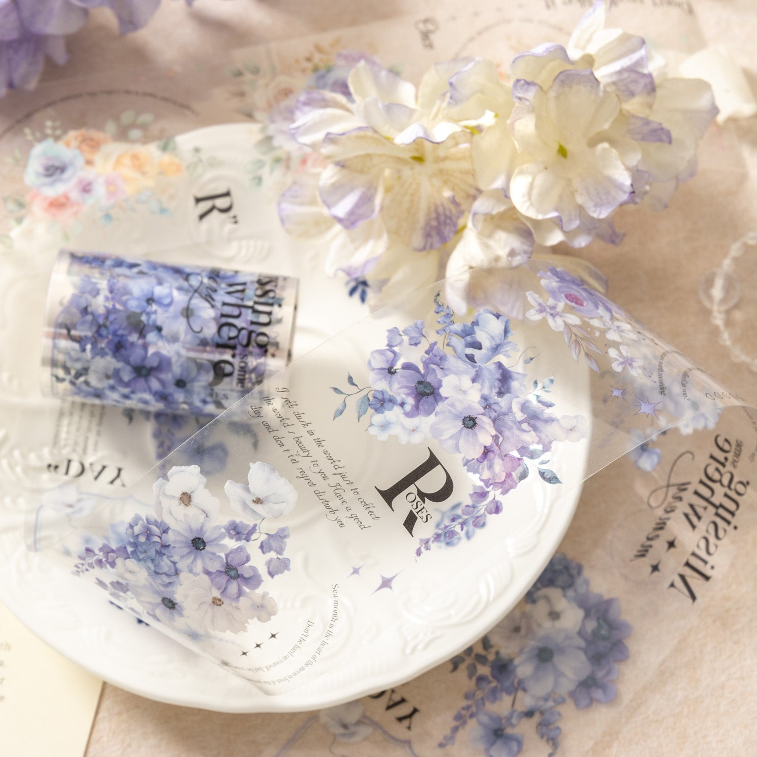 Smell Flowers and Tell PET Tape – Flower Series, 2m - ViktaShop