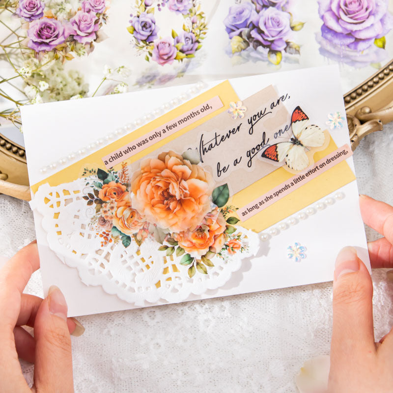 Vintage Flower PET Tape for Scrapbooking - ViktaShop